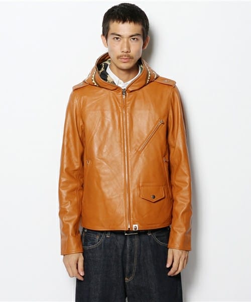 ϮBAPEƳSHARK LEATHER RIDERS JACKETBAPELEATHERSHARKJACKETRIDERS