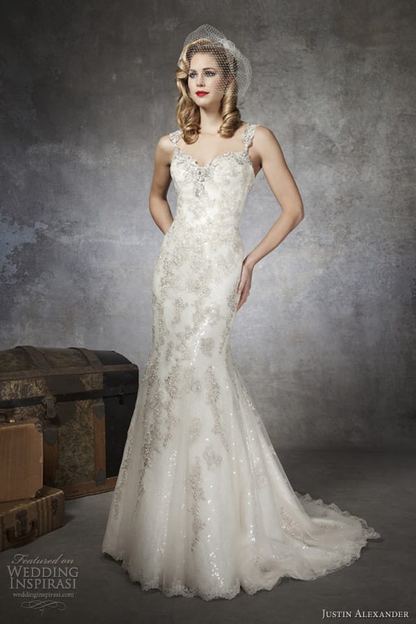 justin alexander bridal 2013 silver gold wedding dress style 8652