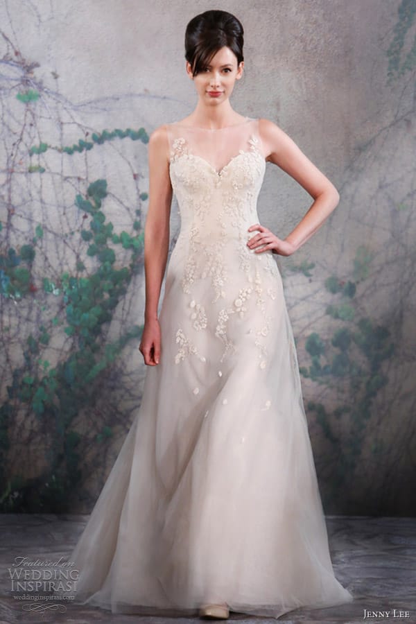 jenny lee bridal fall 2013 sleeveless wedding dress 1313