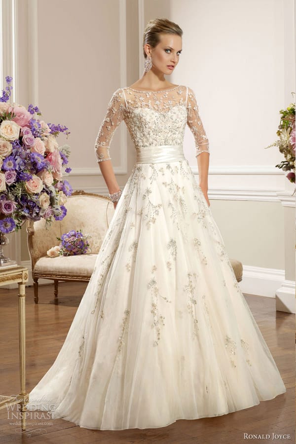 ronald joyce 2013 wedding dress with sleeves