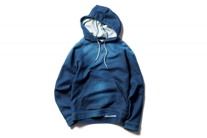 SOPHNET. Indigo Jersey Pull Over Parka(ͼ)SOPHNETIndigoDamagedParka