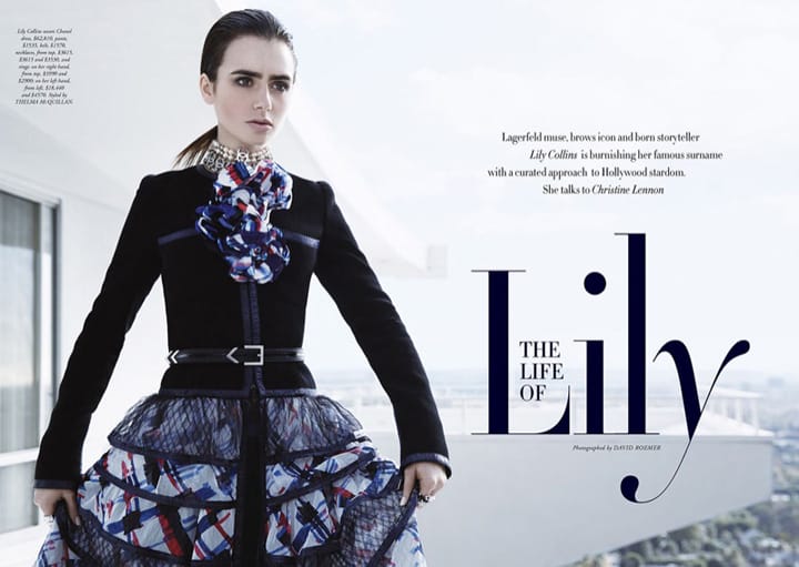 Lily CollinsHarpers BazaarĴǰ20163º