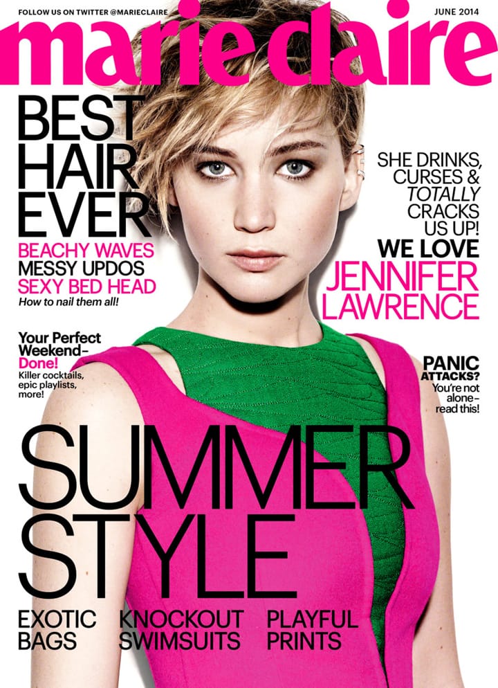 Jennifer LawrenceMarie Claire20146º