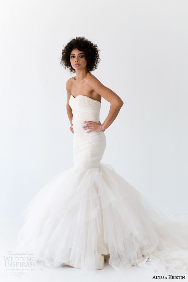 alyssa kristin bridal 2014 alessandra strapless wedding dress