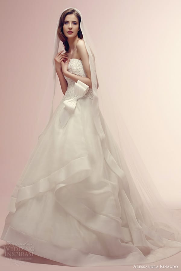 alessandra rinaudo bridal 2014 rae romantic wedding dress strapless