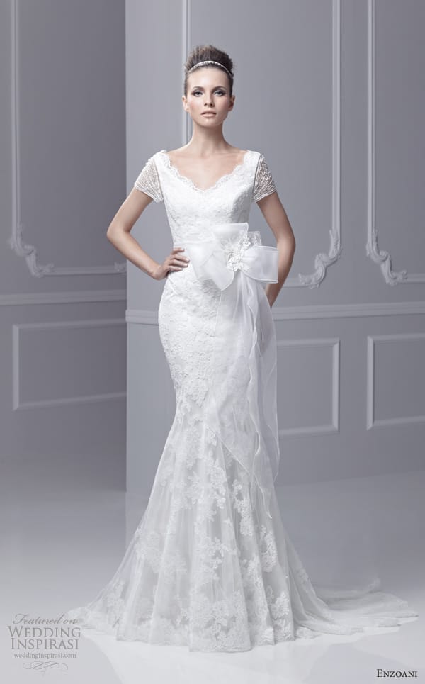 blue by enzoani bridal 2013 felda wedding dress short sleeves